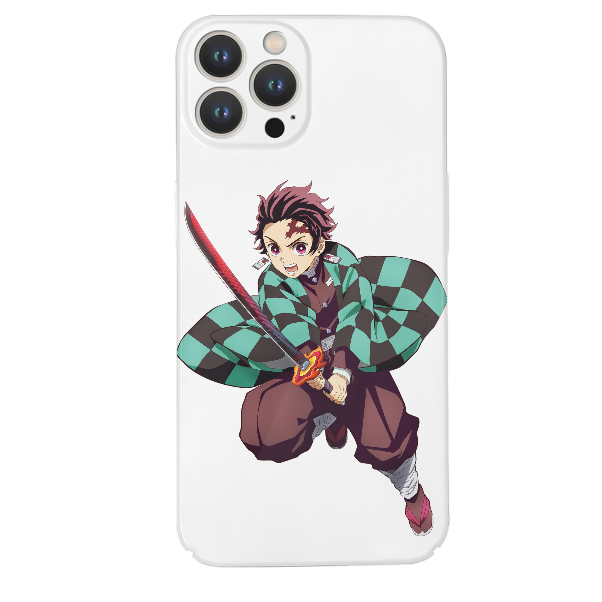 （画像用） 鬼滅の刃 竈門 炭治郎／かまど たんじろう Kamado Tanjirou 【iPhone 14シリーズ対応】ハードケース